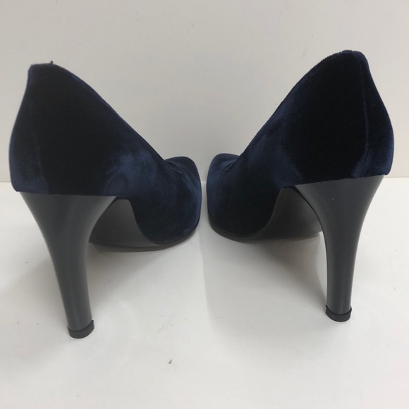 Baldan Made in Italy Navy Velvet High Heel Pump - Picture 3 of 4